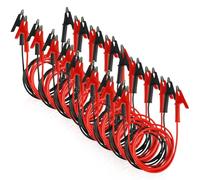 Hipzeepo 16pcs Pinces Alligator Électriques avec Fils 14 Jauge 2 Couleurs 1m/3.3FT Ensemble de Cordons de Test Sautés Câbles de Test Électriques