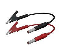 Hipzeepo 2pcs 4MM Pince Banane de Sécurité Rétractable Vers Pince Banane 1M Prise Banane en Cuivre Nickelé J.70019 Cordon de Test Rouge Noir