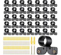 Hipzeepo 50 Emballages de Conduits de 1/2 Pouce pour les Pinces PEX pour le Tube PEX Copper CPVC Supporte la Pince à Tuyaux de Suspension avec Vis