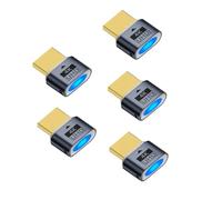 Hipzeepo 5Pcs Adaptateur D'Affichage sans Tête HDTV Virtuel 4K Prend en Charge Une Résolution Maximale de 1080P@60Hz/120Hz et 4K@60Hz