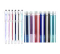 Hipzeepo 6 Marqueurs pour Tissu Effaçables à la Chaleur avec 24 Recharges, Les Marqueurs pour Tissu Conviennent Aux Fournitures de Quilting et de Couture