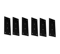 Hipzeepo 6PCS 48x127mm Plaque de Réparation Plate avec Trous pour Équerre Droite en Acier, pour Fixation et Assemblage de Bois, avec 36PCS Vis