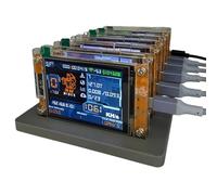 Hipzeepo 6X 1060KH/S + Base 6 Emplacements Améliorée Harshrate Bitcoin Crypto Solo Miner Écran Tactile 2,8 Pouces Accueil BTC