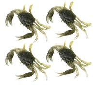 Hipzeepo Appâts de Pêche Molle 3D Simulation en Mer Artificielle Luminal Fishing Crab Lure Lure Bait 4pcs 13 cm Vert