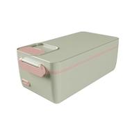 Hipzeepo Boîte à Lunch Chauffée sans Fil Récipient en Acier Inoxydable Amovible Chauffage Alimentaire Électrique Portable pour Le Voyage B