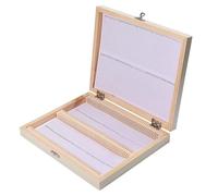 Hipzeepo Boîte de Rangement pour Lames de Microscope, Support en Bois 100 Places - pour la Science et L'Expérimentation, 8,98 X 7,4 X 1,4 Pouces.