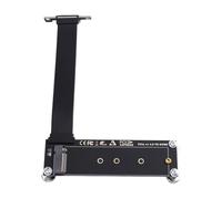 Hipzeepo Câble D'Extension SSD M. 2 NVMe Compatible PC de Bureau PCI-E 4.0 X1 Angle 90° M Key NVMe/NGFF SSD Riser Card Adapter