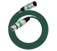Hipzeepo Câble XLR 3 Broches Connecteur de de Panneau Mâle/à XLR Convertisseur D'Extension/Mâle Passer par L'Adaptateur Vert