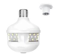 Hipzeepo Caméra de Sécurité Pro avec Ampoule WiFi E27 4MP sans Fil, Vision Nocturne en Couleur, Audio Bidirectionnel, Suivi Automatique, Caméra Fisheye WiFi.