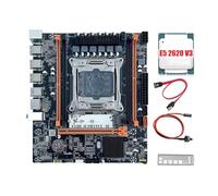 Hipzeepo Carte Mère X99H pour PC de Bureau + Processeur E5 2620 V3, Socket B85 Lga2011-3, 4 Emplacements RAM DDR4 REG ECC, M.2 PCIe SATA3.0, Carte Mère Gaming X99