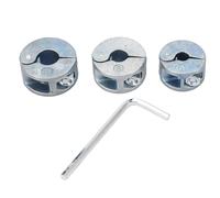 Hipzeepo Collier de Foret Ouvert avec Bagues de Butée de Foret 6/8/10 mm (Unités Métriques et Impériales) et Clé pour le Contrôle Du Perçage.