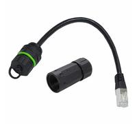 Hipzeepo Connecteur RJ45 pour Port Réseau IP68 8P8C CAT6 Étanche à l'eau et à la Poussière, Blindé, avec Prise Aviation.