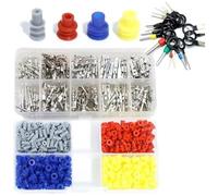 Hipzeepo Connecteurs de Bornes Électriques de Voiture, Kit de Retrait de Broches de Fil Automobile, Mâle et Non Isolés, Sertissage