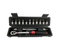 Hipzeepo de Clés Dynamométriques pour Vélo, 15 Pièces, 1/4 Pouce, Double Sens de Rotation, avec Douilles Allen, Kit D'Outils de Réparation pour Vélo et Moto.