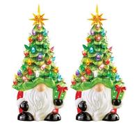 Hipzeepo Décorations de Noël avec Nains, Sapin de Noël Illuminé, Mini Sapin de Noël Représentant Un Vieil Homme sans, Décorations pour