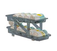 Hipzeepo Distributeur de Canettes pour Réfrigérateur à 2 Étages, Distributeur Automatique Roulant de Canettes pour L'Organisation du Réfrigérateur
