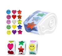 Hipzeepo Distributeur de Stickers Manuel pour Rouleaux de Stickers (1500 Pièces) pour Récompenses D'Enfants, Tableau de Comportement, Fournitures pour Étudiants et Enseignants A