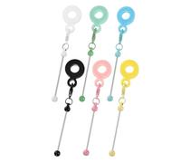 Hipzeepo DIY 6PCS PARLAGE COUPLABLE Charms de Paille - ADAPTATEURS de Barde de Couleur Mixt Couleur pour la Création de Pendentifs en Tasse Personnalisés