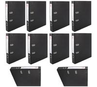 Hipzeepo Dossiers à Levier A4 Premium, Paquet de 10, Classeurs à Anneaux Noirs Robustes, Organiseurs de Fichiers de Bureau.