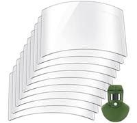 Hipzeepo Ensemble de Lentilles de Remplacement 10 Pièces Capuche de Sablage Transparente Écran Visor PC Couverture à Peler pour Peinture, Dépoussiérage, Meulage