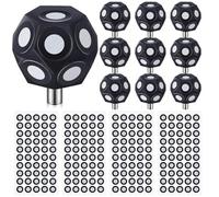 Hipzeepo Ensemble de Marqueurs Multi-Angles de 10 Pièces, 4 Feuilles, 200 Points, Marqueurs de Scanner 6,0 Mm, Autocollants en Point pour Scanner, Plateau Tournant pour Numérisation 3D.