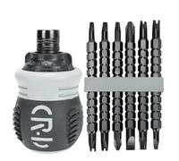 Hipzeepo Ensemble de Tournevis à Cliquet 13In1 Outil de Poignée Magnétique Professionnelle pour Vis des Vis de Réparation Multifonctionnelle Portable