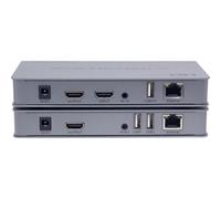 Hipzeepo Extendeur KVM Compatible de 120 M avec Port RJ45, Support 4K, Audio USB, HD sur Sortie en Boucle Cat6, IR pour Souris et Clavier.