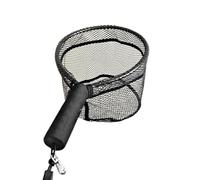 Hipzeepo Filet de Pêche à la Main Équipement de Pêche Outil de Pêche en Plein Air Filet de Pêche à la Mouche pour Une Capture et Une Libération Sûres des Poissons, Noir