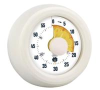 Hipzeepo Gestionnaire de Temps pour la Cuisine et L'Autodiscipline, Minuteur Visuel de 60 Minutes, Blanc.