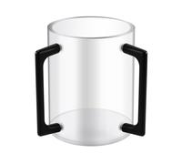 Hipzeepo Gobelet de Lavage pour la Prière Juive, Gobelet de Lavage à la Main, Design Cylindrique en Acrylique avec Deux Poignées en Métal.