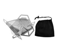 Hipzeepo Gril de Camping Mini en Acier Inoxydable Portable, Table de Barbecue Pliable pour Extérieur, pour Camping, Pique-Nique (Grand)