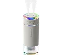 Hipzeepo Humidificateur Portable de Petite Taille pour Chambre, à Double Buse, avec Grande Brume Fraîche. Mini Humidificateurs d'air Personnels pour Bureau et Voyage. Couleur : Blanc