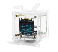 Hipzeepo Kit de Bricolage pour Mini Horloge Électronique ESP8266 avec Prévisions Météorologiques, Supportant Le WiFi 2.4G et la Pratique de Soudure DIY