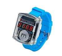 Hipzeepo Kit de Montre Électronique à LED à Monter Soi-Même, Affichage de 0,28 Pouce, Tube Horaire, Horloge avec Boîtier et Bracelet, Projet d'apprentissage de Soudure DIY C