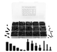 Hipzeepo Kit de Séparateurs en Nylon de 620 Pièces M3 avec Vis, Écrous et Rondelles pour le de Cartes Mères et de PCB.
