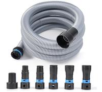 Hipzeepo Kit D'Outils Électriques, Tuyau de Collecte de Poussière de 20 Pieds, Connexion de 2-1/2" - pour Scie à Table, Ponceuse pour Système D'Aspiration Domestique et D'Atelier.
