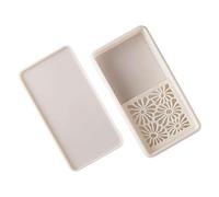 Hipzeepo Kit D'Outils pour Argile Polymère, Récipient en Fécule de Maïs pour Argile Polymère, Boîte à Outils de Bricolage pour la Fabrication de Boucles d'oreilles, de et de Sculptures, Blanc