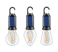 Hipzeepo Lampe de Camping LED Rechargeable Solaire Lumières de Extérieures Lampe Suspendue à Chargement USB Ampoules de Camping Lampe de Poche Pcs