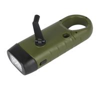 Hipzeepo Lampe de Poche Solaire pour la Pêche, la Randonnée, Les Urgences, Dynamo à Manivelle, Banque d'alimentation Rechargeable, Lumière LED, Équipement de Survie.