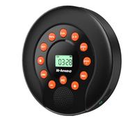 Hipzeepo Lecteur CD Portable avec Double Haut-Parleur Stéréo, Batterie Rechargeable de 1500mAh, Lecteur de Cassette Audio, Entrée AUX/USB.