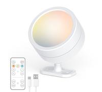 Hipzeepo LED Murs MURD LUMIRES DIMMables avec des Appliques Murales Magnétiques sans Fil Éloignées USB Rechargeables pour la Chambre à Coucher Clair Blanc
