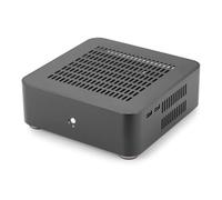 Hipzeepo Les Châssis en Aluminium Mini Étui HTPC avec 8 Broches d'alimentation PSU Mini ITX Gaming Gaming PC Desktop Black