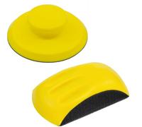 Hipzeepo Lot de 2 Blocs de Ponçage, Bloc de Ponçage Manuel de 15 cm avec Bloc de Ponçage Rond et en Forme de Souris pour la Restauration de Meubles