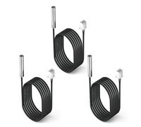 Hipzeepo Lot de 3 Sondes de Température 10 000 °C, Capteur de Température CTN Étanche 1 M avec Boîtier en Acier Inoxydable