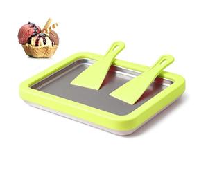 Hipzeepo Machine à Glace Roulée, Nouvelles Machines à Glace, Machine à Glace Roulée à Faire Soi-Même avec 2 Raclettes, pour Glaces Maison C
