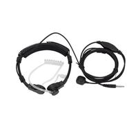 Hipzeepo Microphone de Gorge Ajustable 3,5 Mm, Microphone Universel avec Écouteur à Tube Acoustique Discret pour Téléphone Mobile, Voyage, Cyclisme.