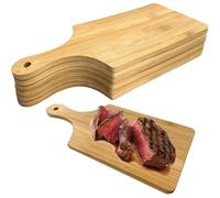 Hipzeepo Mini Planches à Charcuterie 28 X 12,7 Cm, 6 Pièces, Planches à Découper en Bois avec Poignée pour Travaux Manuels, Planche à Fromage en Cadeau