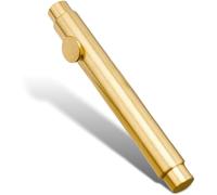 Hipzeepo Mini Stylo de Poche Compact en Laiton, Stylo à Bille Vintage Fantaisie pour Voyage, Stylo Cadeau avec 4 Recharges D