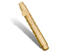 Hipzeepo Mini Stylo de Poche en Laiton, Stylo à Bille Vintage Fantaisie, Court et Compact pour le Voyage, Stylo Cadeau avec 4 Recharges, Lot de 6
