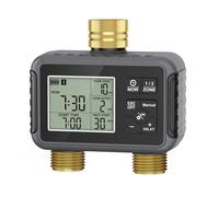 Hipzeepo Minuteur de Sprinkler Programmable à 2 Zones Économiseur D'Eau IPX5 pour Système D'Irrigation de Jardin, Tuyau de Jardin, Contrôleur D'Irrigation pour Pelouse et Jardin.